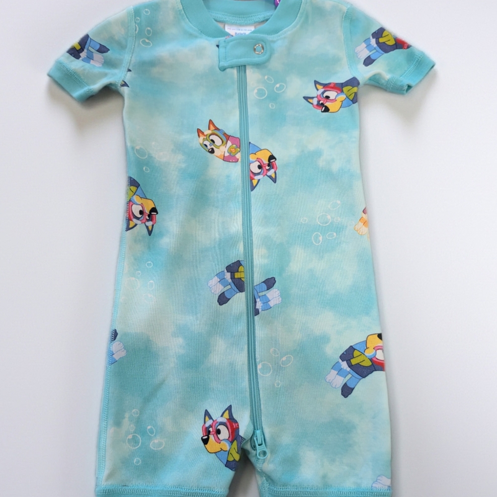 Little Sleepies BLUEY Kids Bodysuit. 6-12 MONTHS.